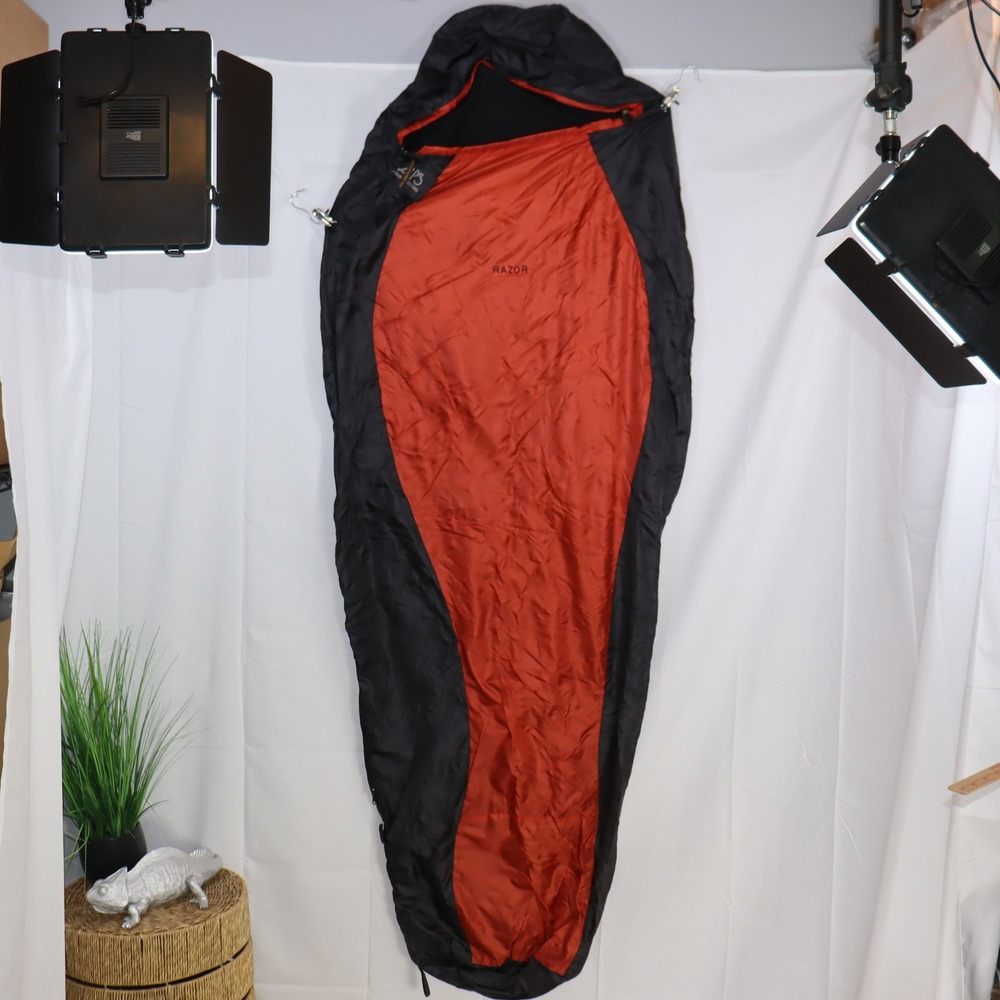 ALPS Mountaineering Razor Sleeping Bag 32x80 Black Red Unisex Mummy Camping